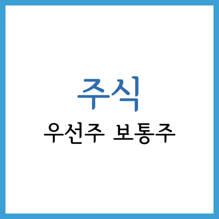 우선주 보통주 차이