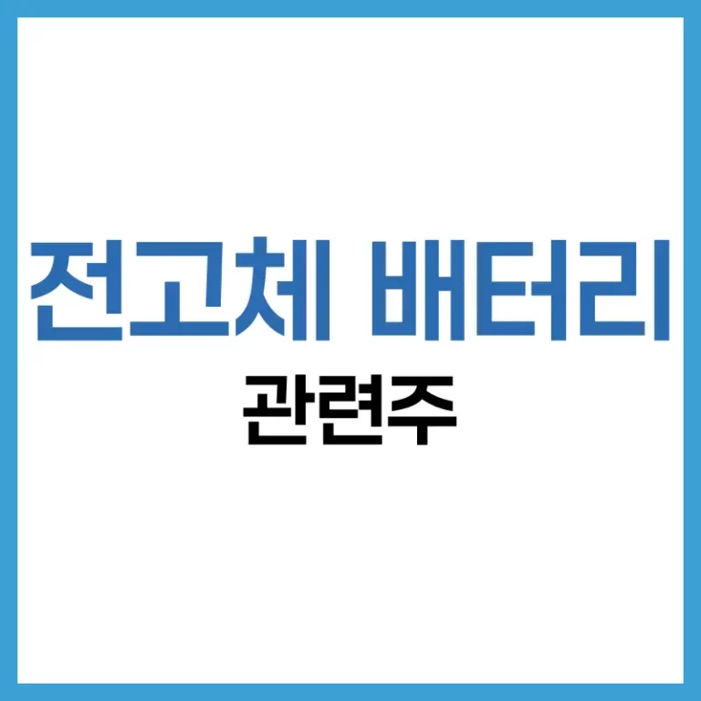 미국 전고체 배터리 대장주