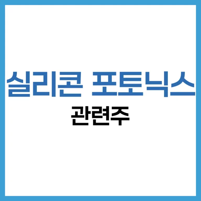 실리콘포토닉스관련주