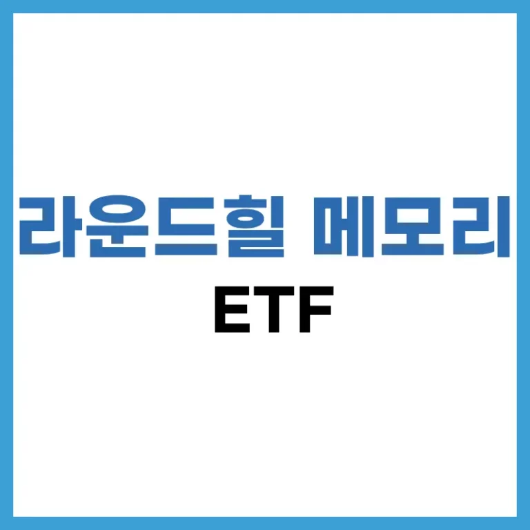 라운드힐 메모리 ETF(DRAM) 분석: 삼성전자·SK하이닉스 비중 및 2026 투자 전략 2 라운드리힐 메모리 ETF